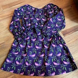 NWT- Kit + Lili dress-size 10-purple with leaves and birds-absolute must have!